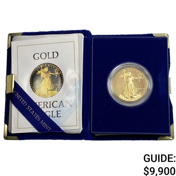 1986 1oz Proof Gold Eagle in OGP