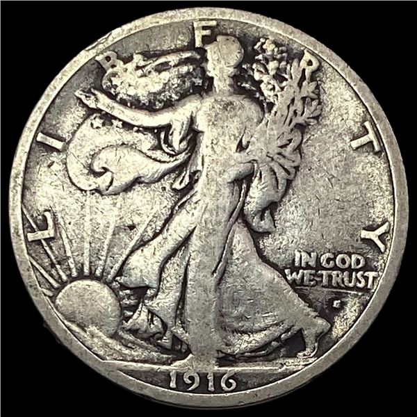 1916-S Walking Liberty Half Dollar NICELY  CIRCULATED