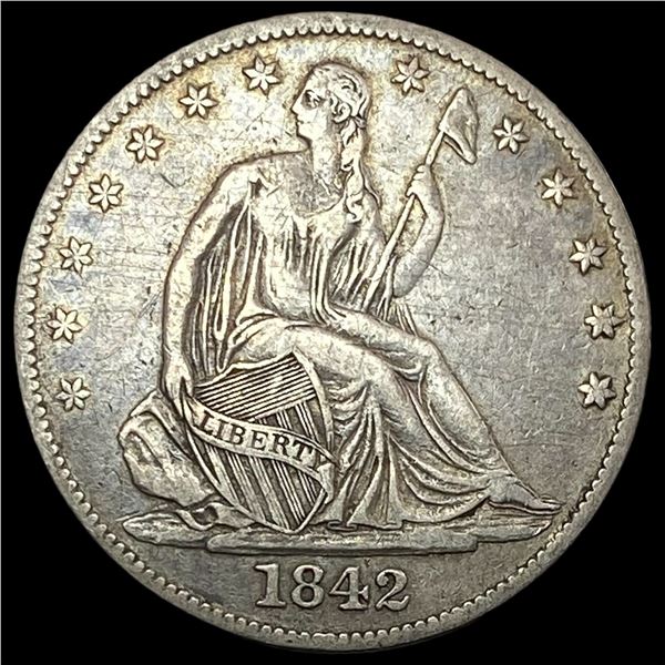 1842-O Silver Half Dollar NEARLY UNCIRCULATED