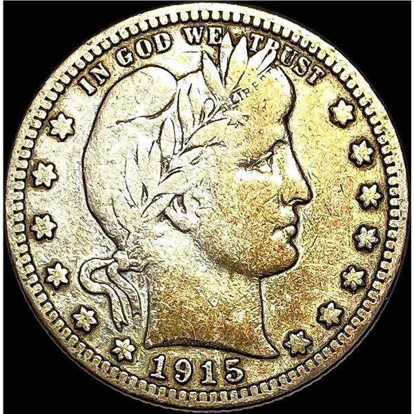 1915-S Silver Barber Quarter LIGHTLY  CIRCULATED