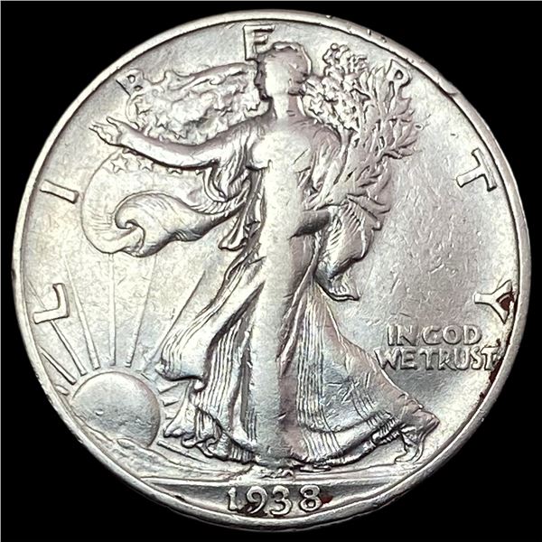 1938-D Walking Liberty Half Dollar LIGHTLY  CIRCULATED