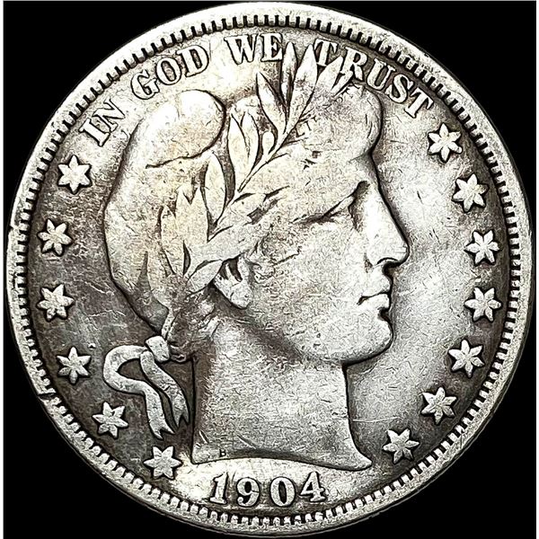 1904-O Silver Barber Half Dollar NICELY  CIRCULATED