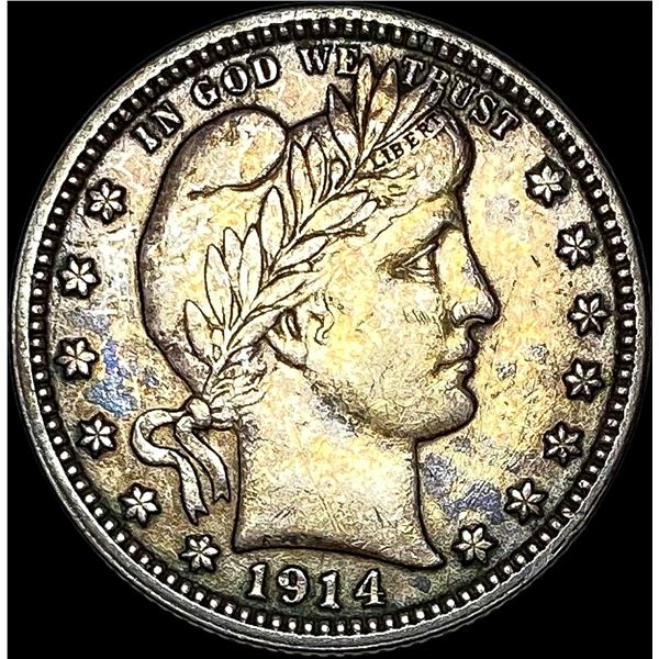 1914 Barber Quarter NEARLY UNCIRCULATED