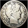 Image 1 : 1913 Silver Barber Half Dollar NICELY  CIRCULATED