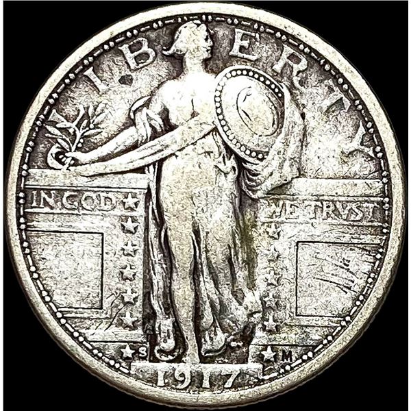 1917-S Type 1 Standing Liberty Quarter NICELY  CIRCULATED