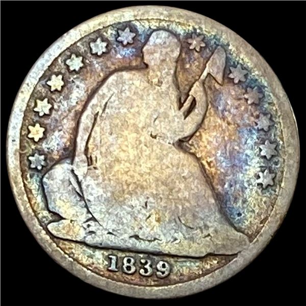 1839-O Silver Seated Liberty Dime NICELY  CIRCULATED