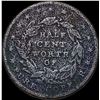 Image 2 : 1937 Hard Times Half Cent Copper Token NICELY  CIRCULATED