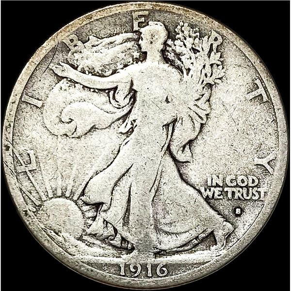 1916-S Walking Liberty Half Dollar NICELY  CIRCULATED
