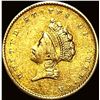 Image 1 : 1855 Gold $1 Indian Princess Head Type 2  LIGHTLY CIRCULATED