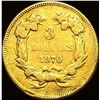 Image 2 : 1870 $3 Gold Indian Princess Head NICELY  CIRCULATED