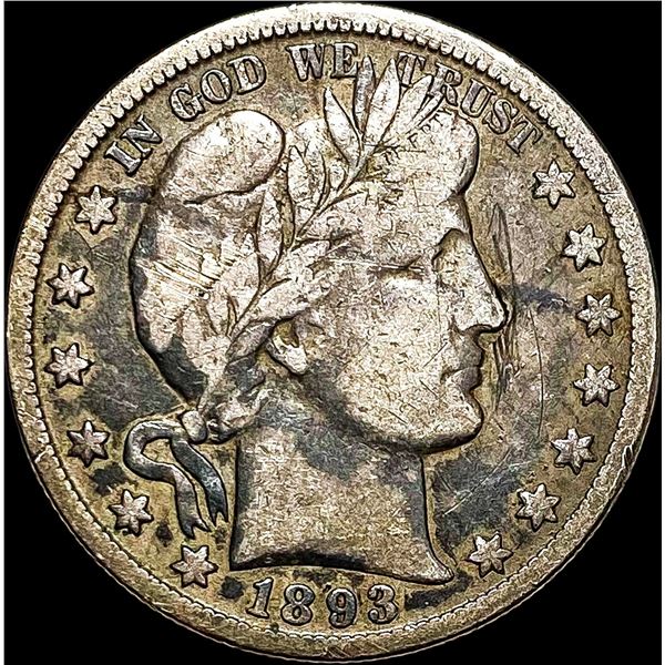 1893-O Silver Barber Half Dollar LIGHTLY  CIRCULATED