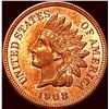 Image 1 : 1908 Red Indian Head Cent CHOICE BU
