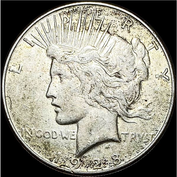 1928-S Silver Peace Dollar NEARLY  UNCIRCULATED