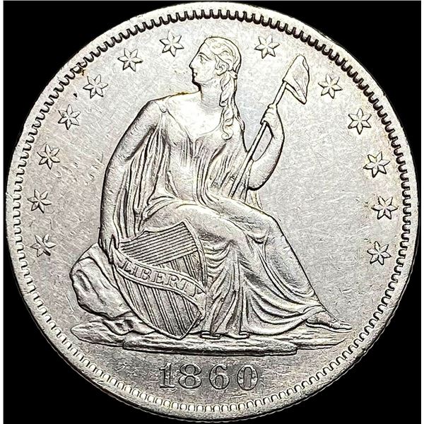 1860-O Seated Liberty Half Dollar CLOSELY  UNCIRCULATED