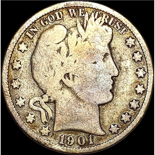 1901-S Silver Barber Half Dollar NICELY  CIRCULATED