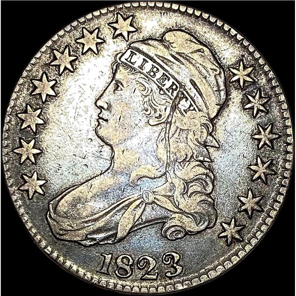 1823 Broken 3 Capped Bust Half Dollar CIRC