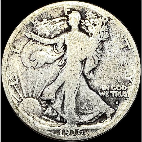 1916-S Walking Liberty Half Dollar NICELY  CIRCULATED