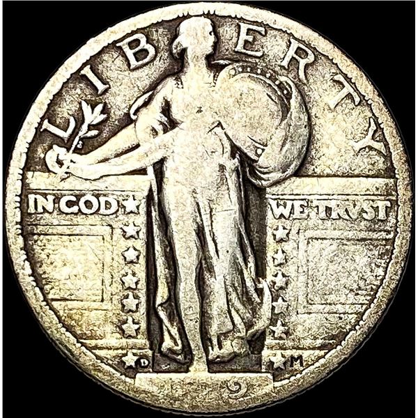 1929-D Silver Standing Lib Quarter NICELY  CIRCULATED