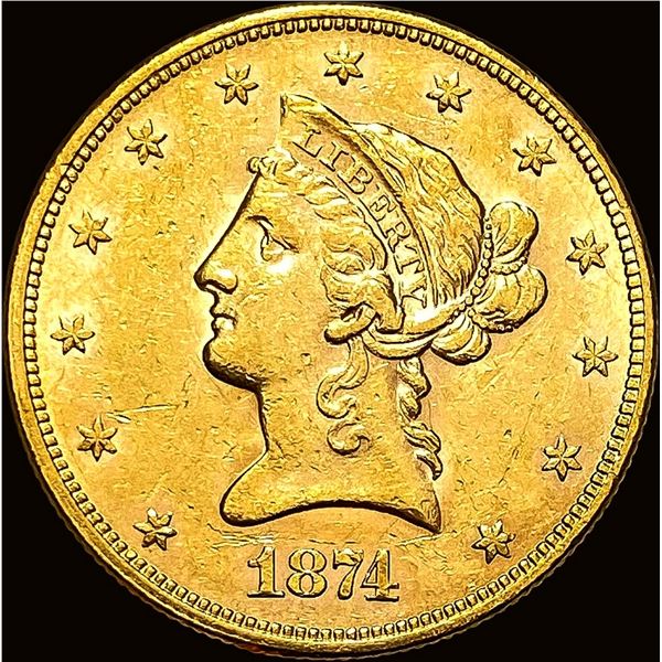 1874 Liberty Head Eagle $10 Gold UNCIRCULATED