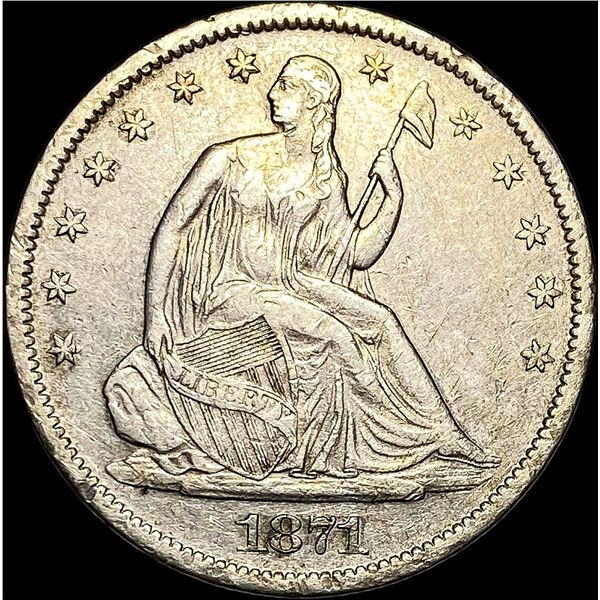 1871-S Silver Half Dollar CLOSELY  UNCIRCULATED