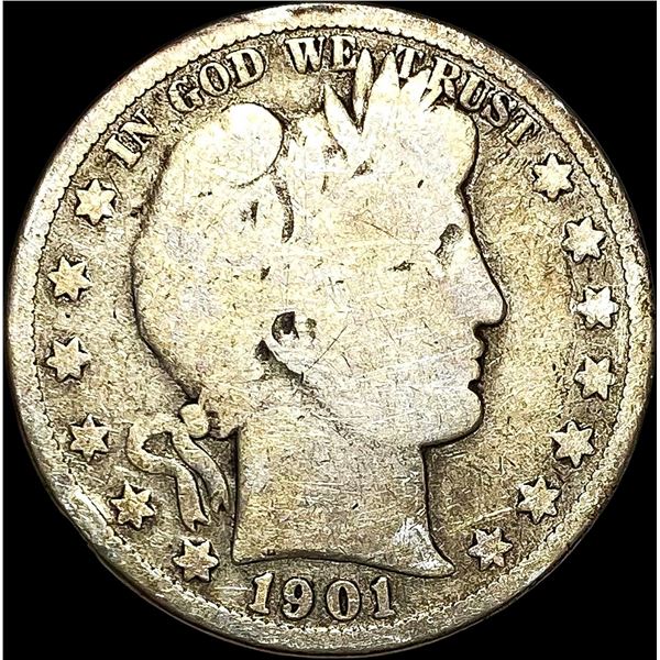 1901-S Silver Barber Half Dollar NICELY  CIRCULATED