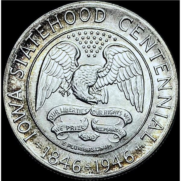 1946 Iowa Silver Half Dollar CHOICE BU