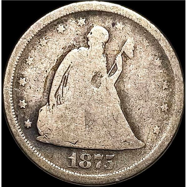 1875-S Silver Twenty Cent Piece NICELY  CIRCULATED