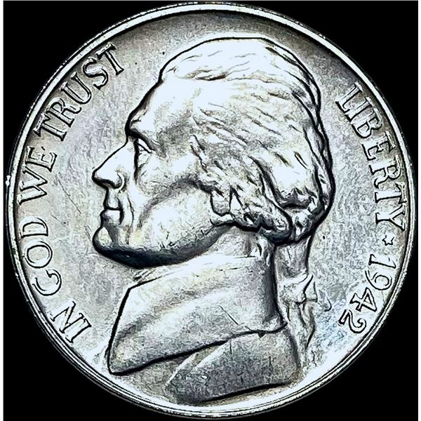 1942 TY1 Jefferson Silver Nickel GEM PROOF