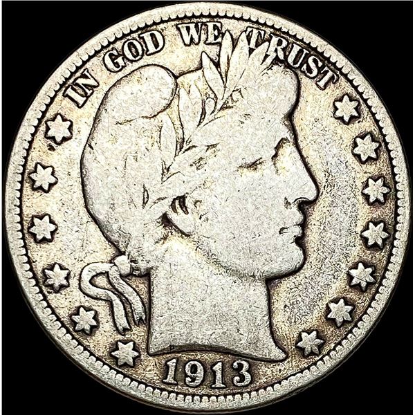 1913 Barber Half Dollar NICELY CIRCULATED