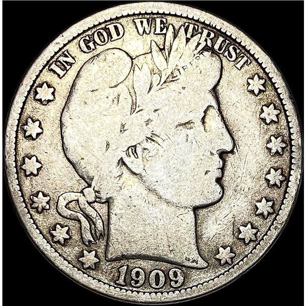1909-O Silver Barber Half Dollar NICELY  CIRCULATED