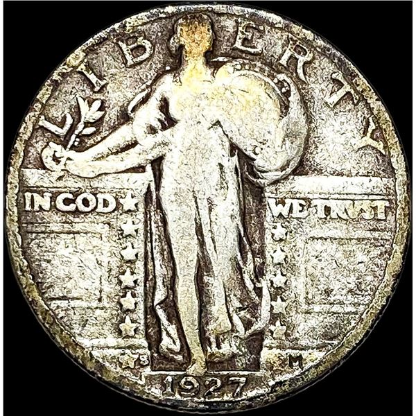 1927-S Silver Standing Lib Quarter  LIGHTLY CIRCULATED