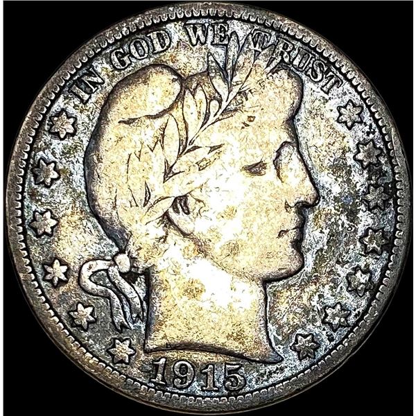 1915-S Silver Barber Half Dollar NICELY  CIRCULATED