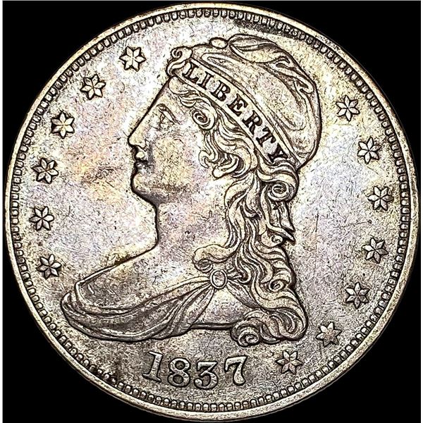 1837 Capped Bust Half Dollar NEARLY  UNCIRCULATED