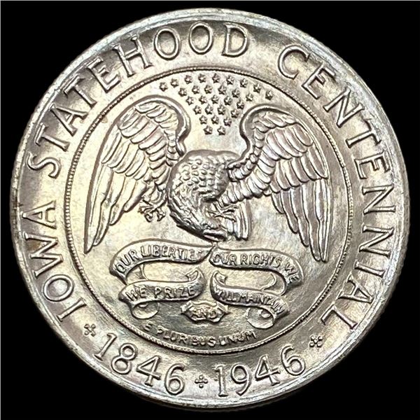 1946 Silver Iowa Half Dollar CHOICE BU