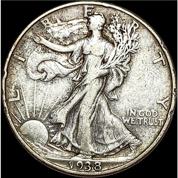1938-D Walking Liberty Half Dollar NEARLY  UNCIRCULATED