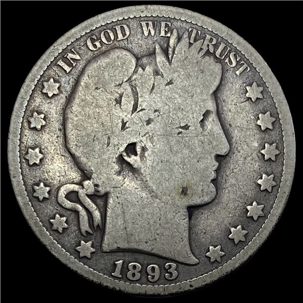 1893-S Silver Barber Half Dollar NICELY  CIRCULATED