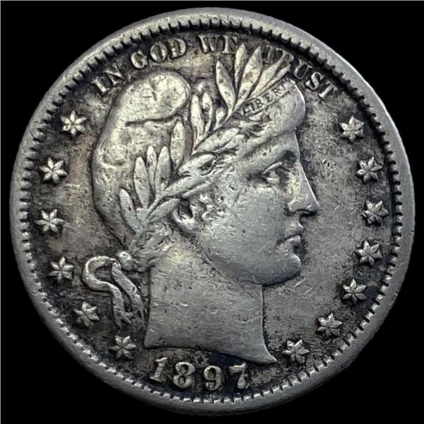 1897-S Silver Barber Quarter LIGHTLY  CIRCULATED