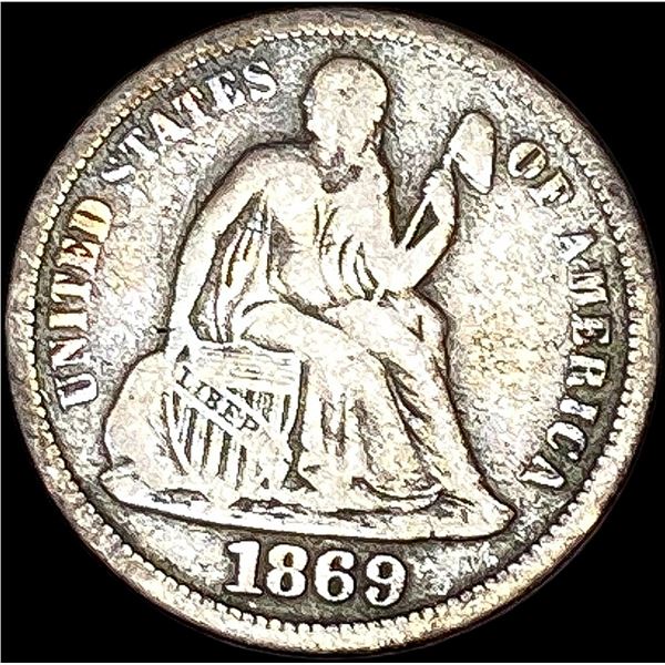 1869 Seated Liberty Dime CLOSELY UNCIRCULATED