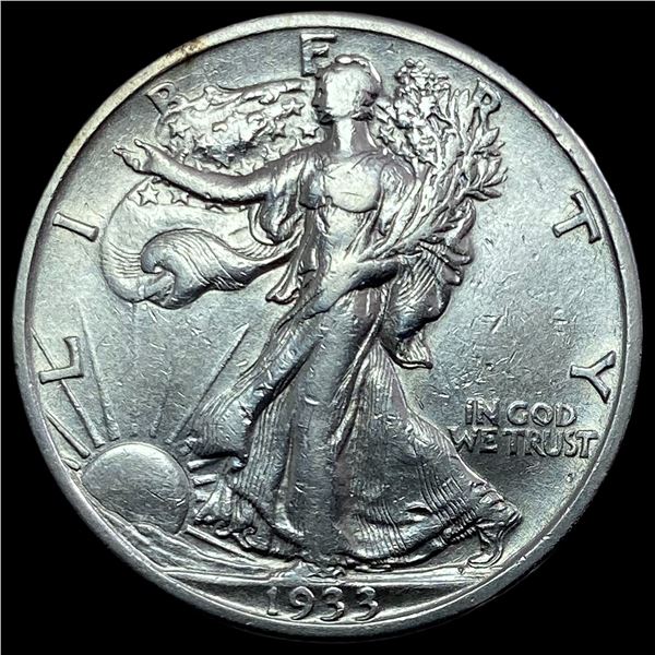 1933-S Walking Liberty Half Dollar NEARLY  UNCIRCULATED