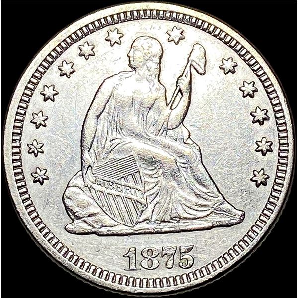 1875 Seated Liberty Quarter CLOSELY  UNCIRCULATED