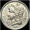Image 1 : 1873 Nickel Three-Cent Piece CLOSELY  UNCIRCULATED