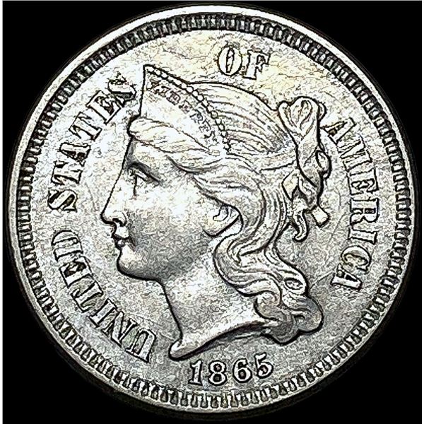 1865 Nickel Three-Cent Piece CLOSELY  UNCIRCULATED