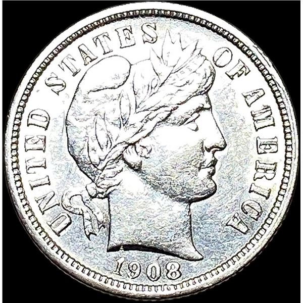 1908 Barber Dime CLOSELY UNCIRCULATED