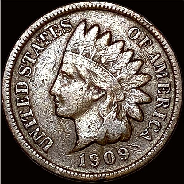 1909-S Indian Head Cent LIGHTLY CIRCULATED
