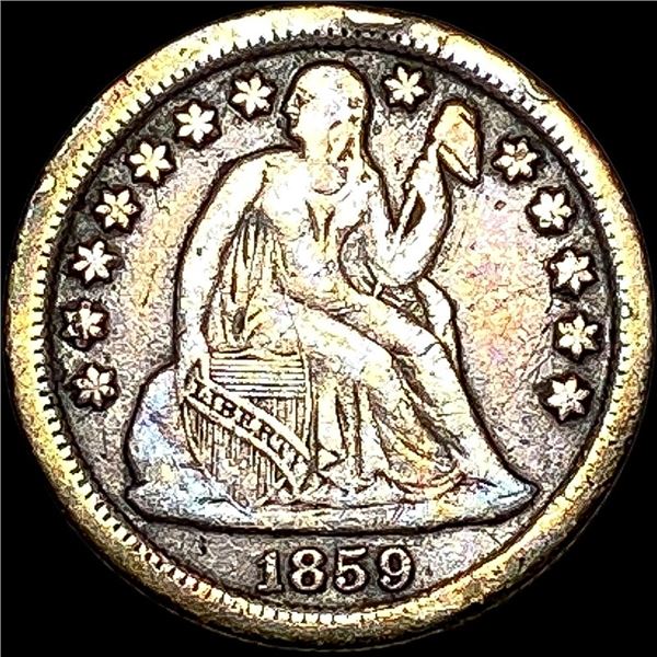 1859-O Seated Liberty Dime NICELY CIRCULATED