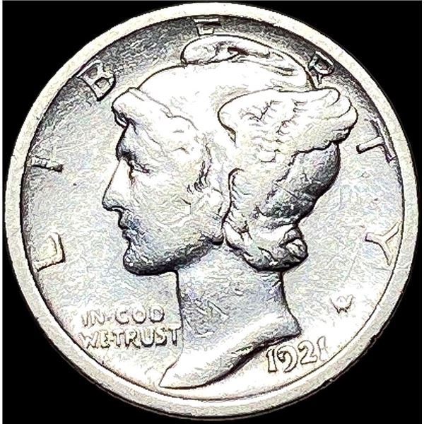 1921 Silver Mercury Dime LIGHTLY CIRCULATED