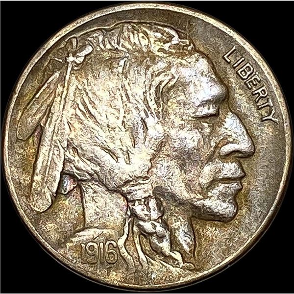 1916-D Nickel Buffalo Five Cents CHOICE AU