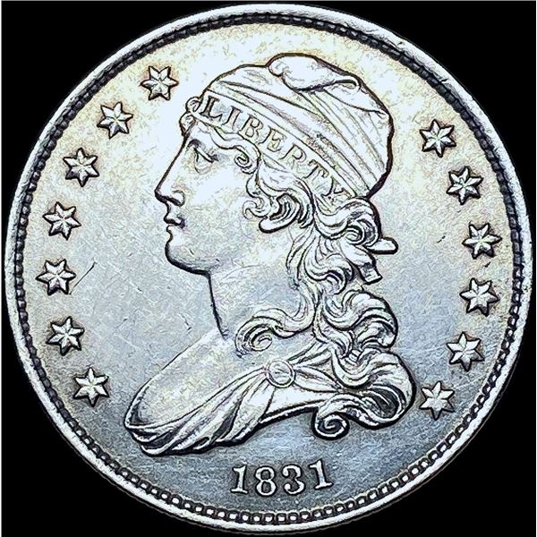 1831 Capped Bust Silver Quarter CHOICE AU