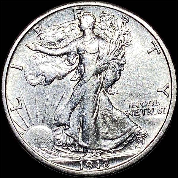 1918-S Walking Liberty Half Dollar CLOSELY  UNCIRCULATED