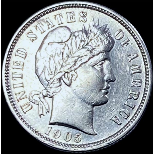 1905-S Silver Barber Dime CHOICE AU